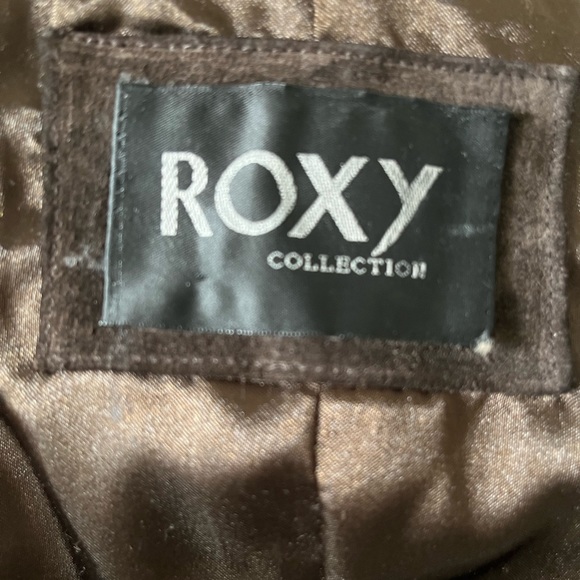 SOLD - ROXY Brown suede jacket Fits like Medium - Picture 8 of 9